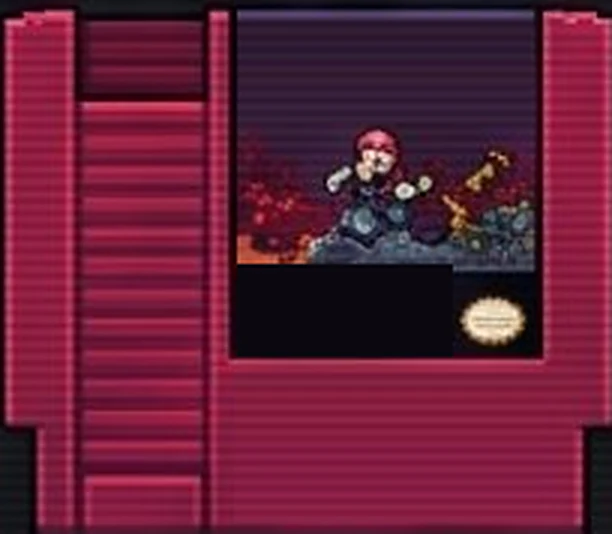 Cartucho de Tormenta en el Delta en pixel art